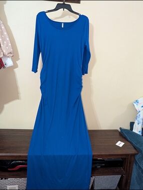 Royal Blue Maxi Maternity Dress